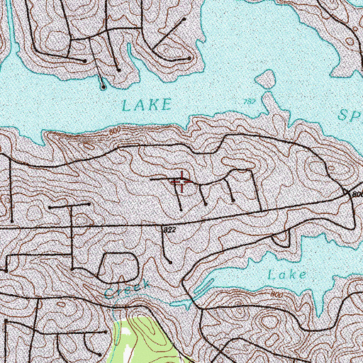 Topographic Map of Lake Spivey Estates, GA