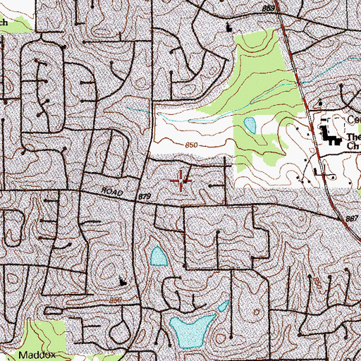 Topographic Map of Sun Valley, GA
