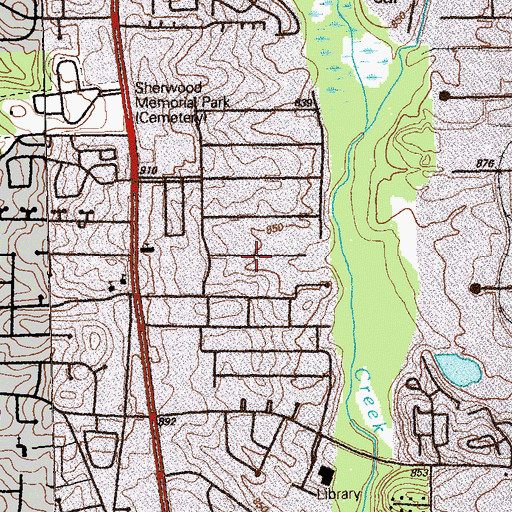 Topographic Map of Wilkshire Estates, GA
