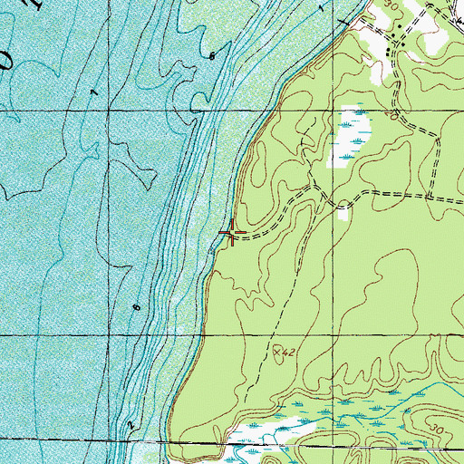 Topographic Map of Budds Ferry (historical), MD