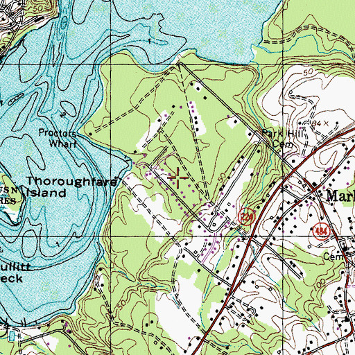 Topographic Map of Du-Mar Estates, MD