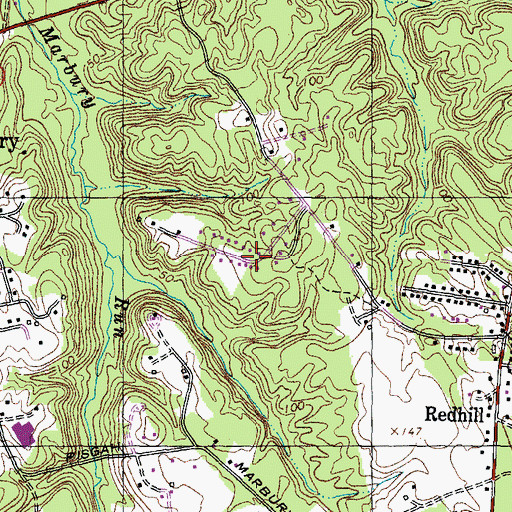 Topographic Map of Holly Haven, MD