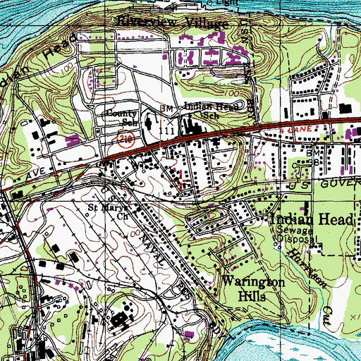 Topographic Map of Indian Head Church of the Nazarene, MD