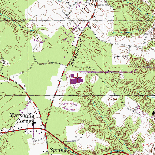 Topographic Map of Maurice J McDonough High School, MD