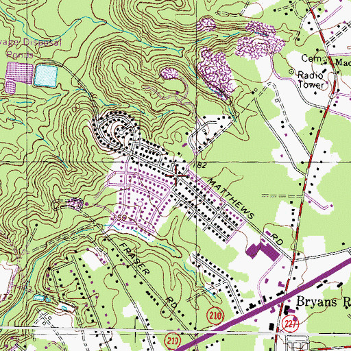 Topographic Map of North Indian Head Estates, MD