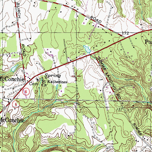 Topographic Map of Port Tobacco Hills, MD