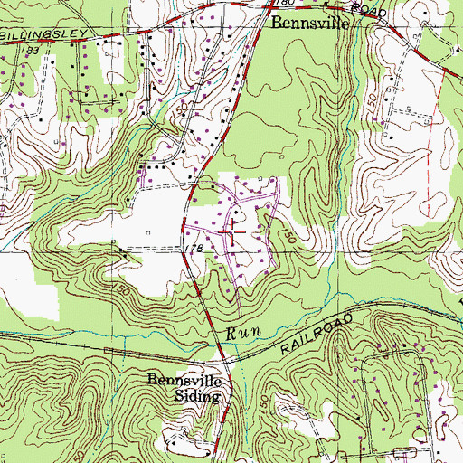 Topographic Map of Robie Manor, MD