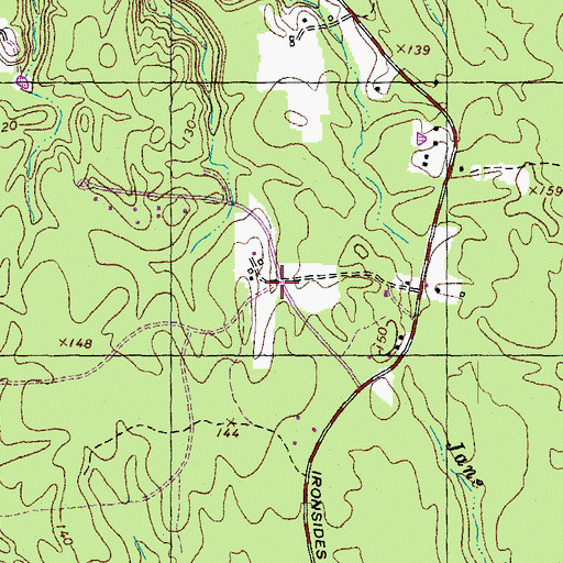 Topographic Map of Smallwood Estates, MD