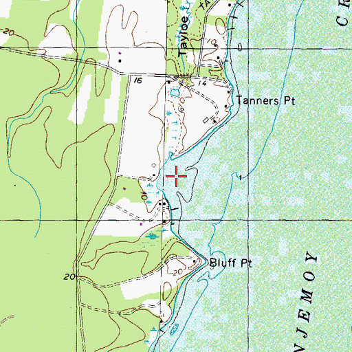 Topographic Map of Bluff Point Cove, MD