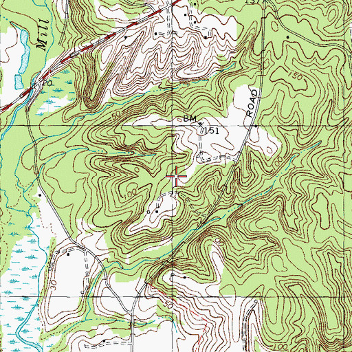 Topographic Map of Cedar Grove, MD