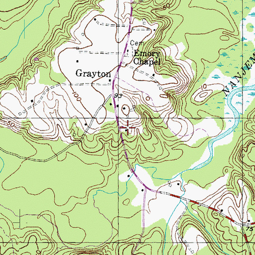 Topographic Map of Chapel Hill School (historical), MD