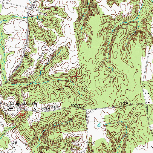 Topographic Map of Chapel Point State Park, MD