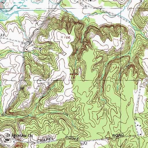 Topographic Map of Charles County, MD