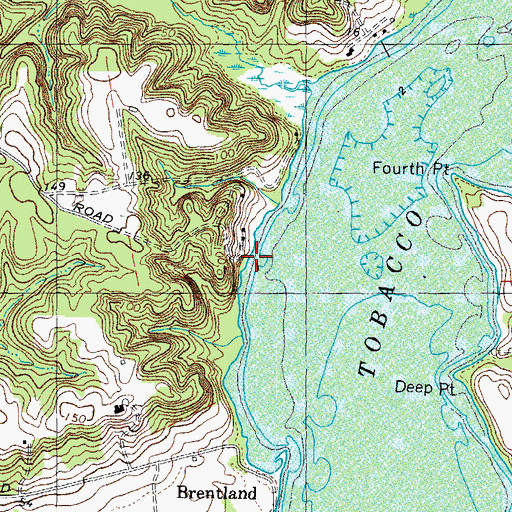 Topographic Map of Henson Landing, MD
