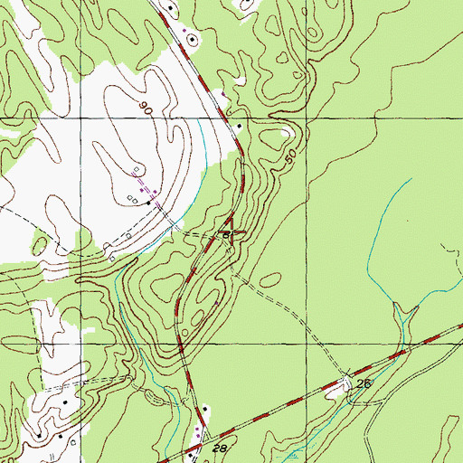 Topographic Map of Holly Springs School (historical), MD