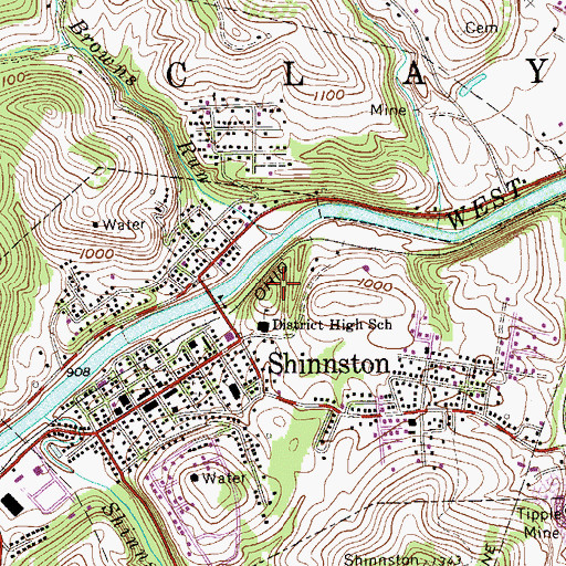 Topographic Map of Mrs Catherine Haas Spring, WV