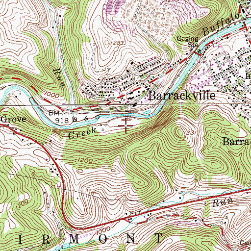 Topographic Map of Edgar Ice Spring, WV