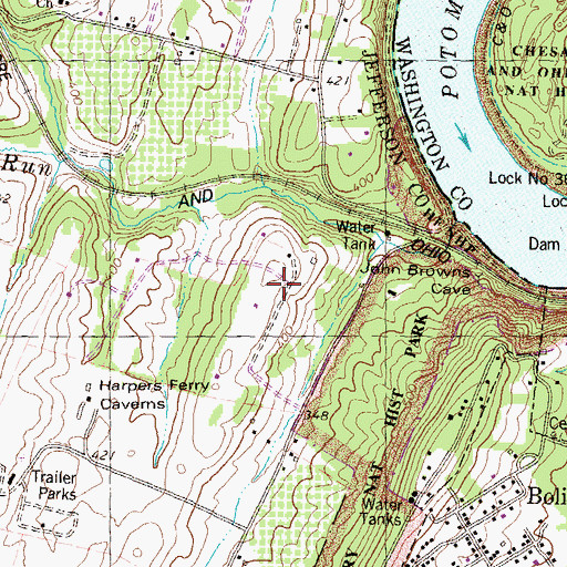 Topographic Map of Meyer Spring, WV
