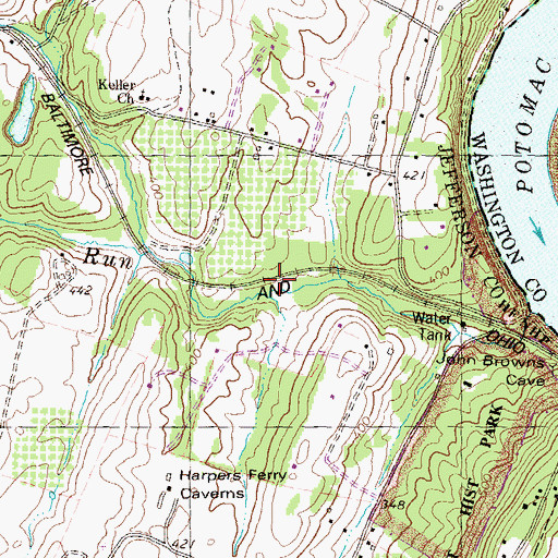 Topographic Map of Harpers Ferry Spring, WV