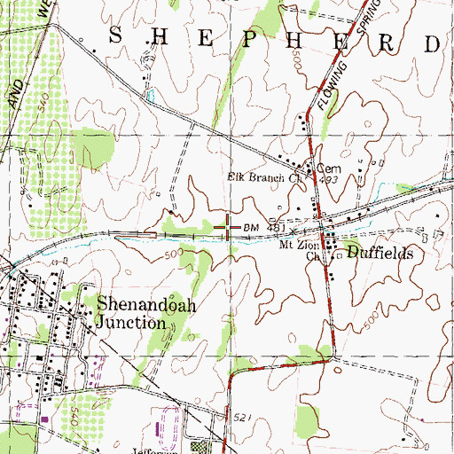 Topographic Map of Melvin Farm Spring, WV