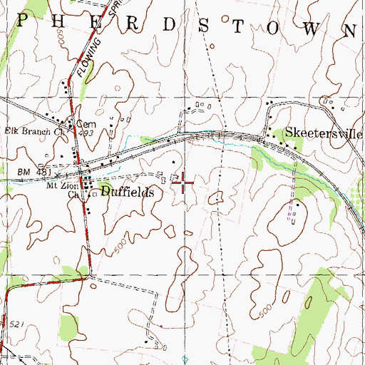 Topographic Map of General Darkes Home Spring, WV