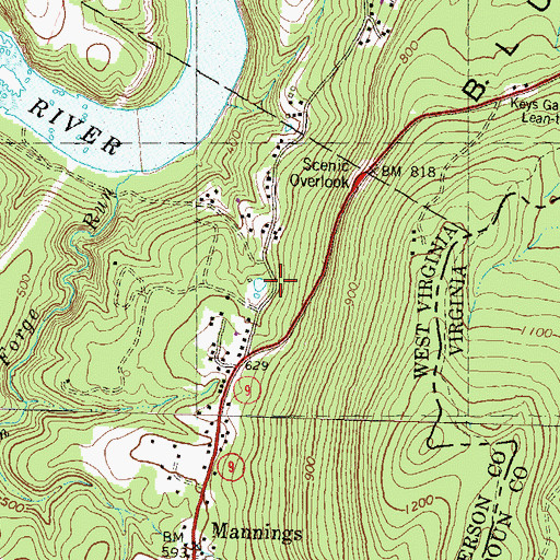 Topographic Map of Wynkoop Farm Spring, WV