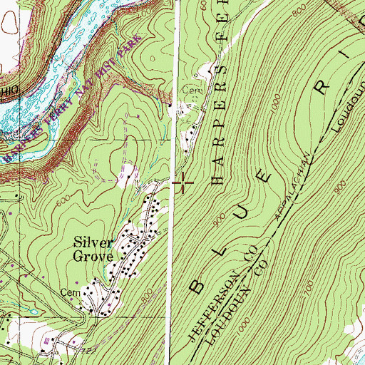 Topographic Map of Walker Spring, WV