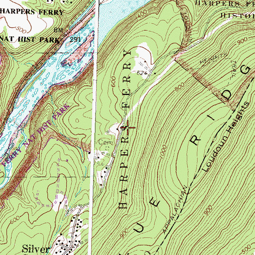 Topographic Map of Klein Spring, WV