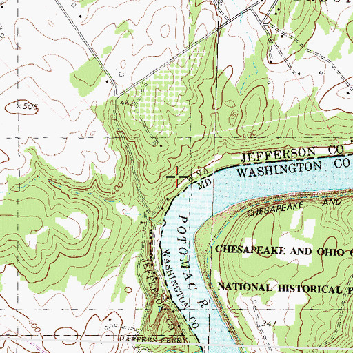 Topographic Map of Rippling Spring, WV