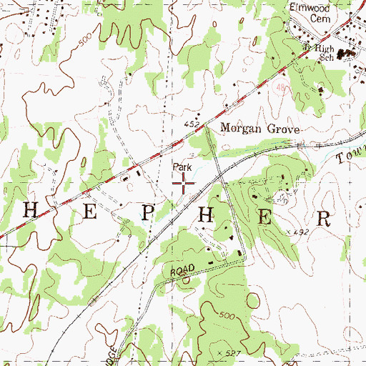 Topographic Map of Morgan Spring, WV