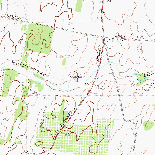 Topographic Map of Elmwood Farm Spring, WV
