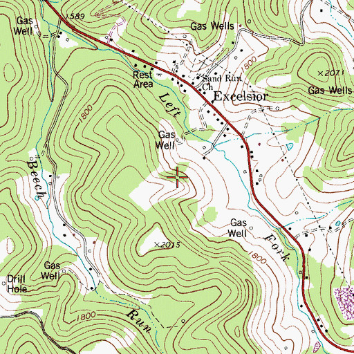 Topographic Map of Holly Inn Spring, WV