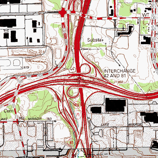Topographic Map of Exit 81, GA