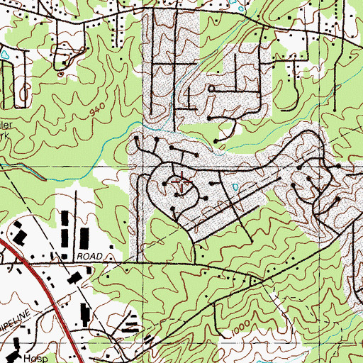 Topographic Map of Camerons Crossing, GA