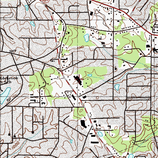 Topographic Map of Gordon Road Village Shopping Center, GA