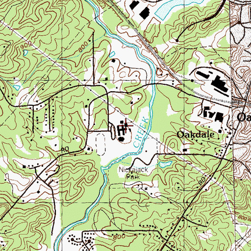 Topographic Map of Lindley Sixth Grade Academy, GA