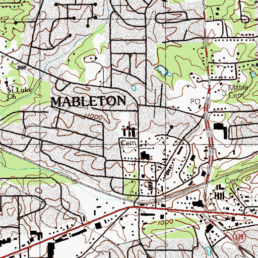 Topographic Map of Mableton Elementary School, GA