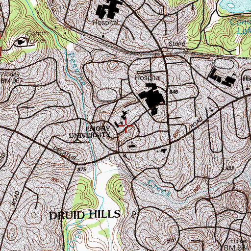 Topographic Map of Michael C Carlos Hall, GA