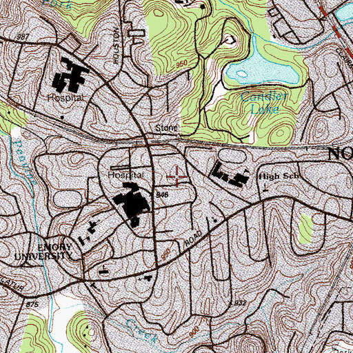 Topographic Map of Ronald McDonald Childhood Cancer Clinic, GA