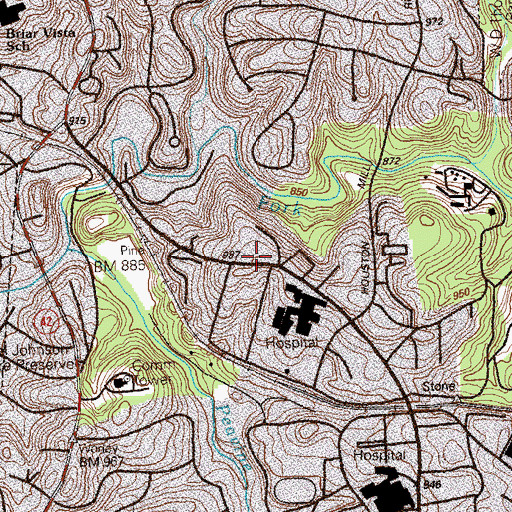 Topographic Map of Turner Village, GA