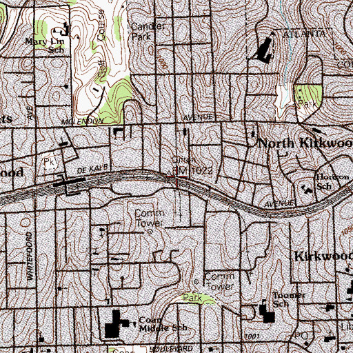 Topographic Map of Clifton, GA