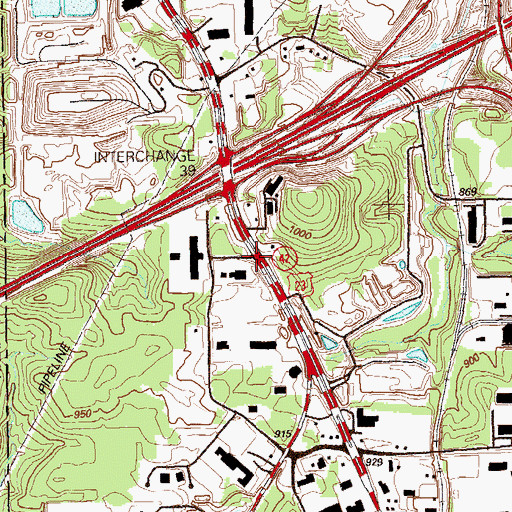 Topographic Map of Henrico, GA