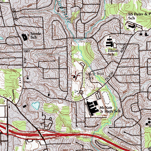 Topographic Map of Mark Trail Park, GA