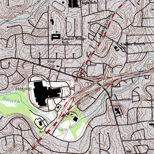Topographic Map of North DeKalb, GA