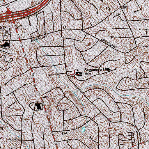 Topographic Map of Sagamore Hills Elementary School, GA