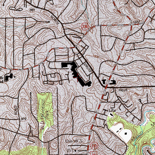 Topographic Map of Toco Hill Shopping Center, GA