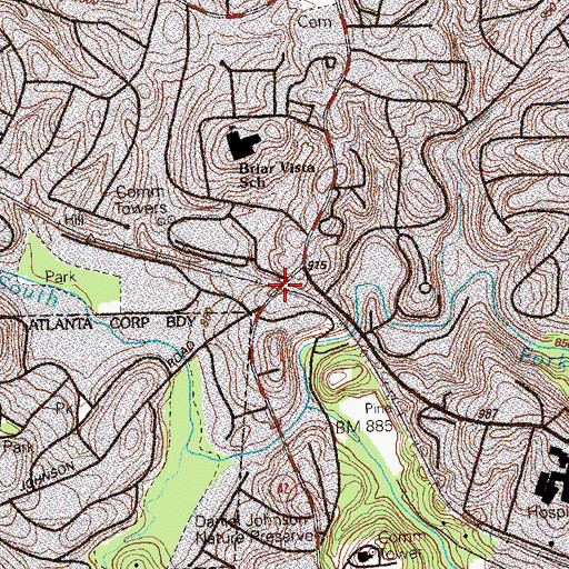 Topographic Map of Wallace (historical), GA