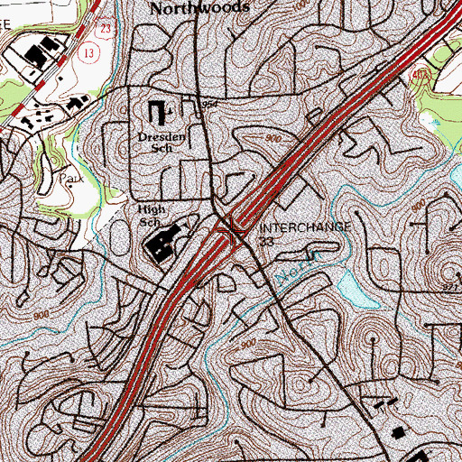 Topographic Map of Exit 33, GA