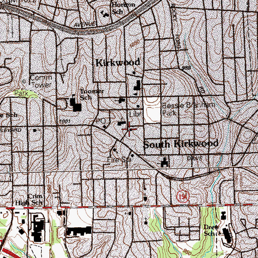 Topographic Map of Faith Tabernacle Baptist Church, GA