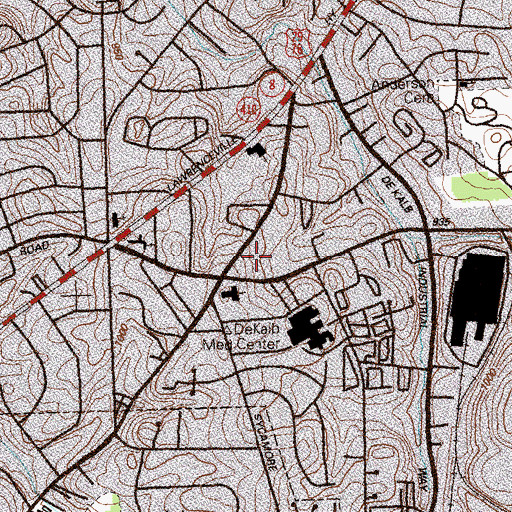 Topographic Map of Scott Village Shopping Center, GA